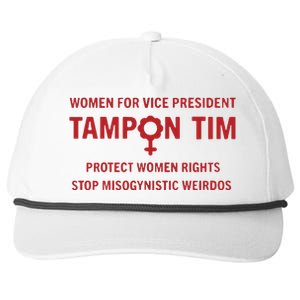 Tampon Tim Crewneck Women For Vice President Tim Walz Snapback Five-Panel Rope Hat