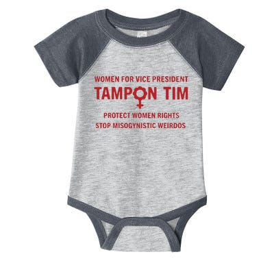 Tampon Tim Crewneck Women For Vice President Tim Walz Infant Baby Jersey Bodysuit