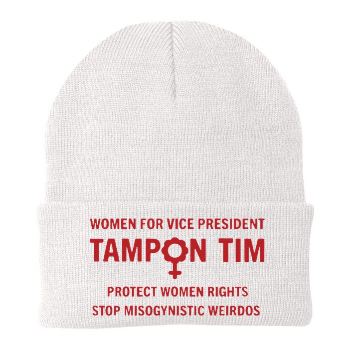 Tampon Tim Crewneck Women For Vice President Tim Walz Knit Cap Winter Beanie