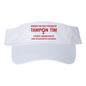 Tampon Tim Crewneck Women For Vice President Tim Walz Valucap Bio-Washed Visor