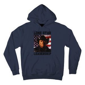 Texan Trump Cow Hat Us Flag Southern Lone Star Leadership Tall Hoodie