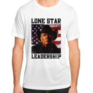 Texan Trump Cow Hat Us Flag Southern Lone Star Leadership Adult ChromaSoft Performance T-Shirt