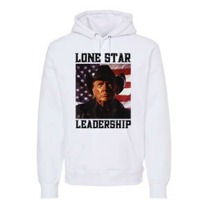 Texan Trump Cow Hat Us Flag Southern Lone Star Leadership Premium Hoodie