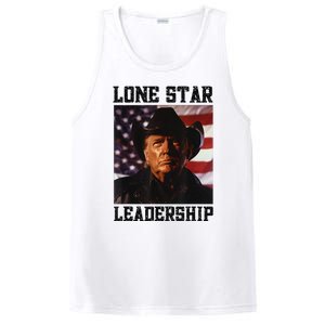 Texan Trump Cow Hat Us Flag Southern Lone Star Leadership PosiCharge Competitor Tank