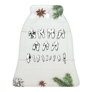 The Tooth Canvas Premium Ceramic Bell Ornament