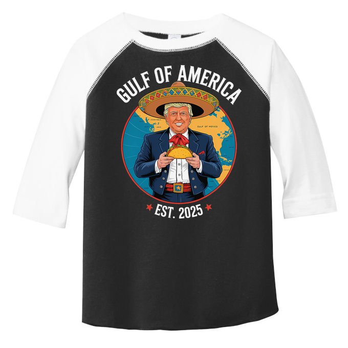 Trump Tacos Cinco De Mayo Gulf Of Us America Est 2025 Toddler Fine Jersey T-Shirt