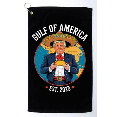 Trump Tacos Cinco De Mayo Gulf Of Us America Est 2025 Golf Towel