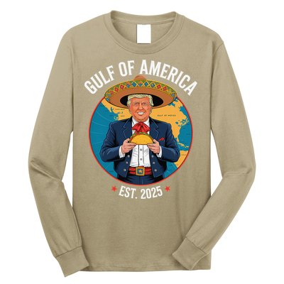 Trump Tacos Cinco De Mayo Gulf Of Us America Est 2025 Long Sleeve Shirt