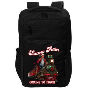 Trump Train Christmas Coming To Town Santa Trump 2024 Xmas Impact Tech Backpack