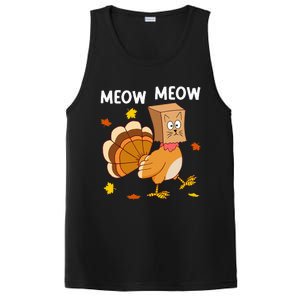 Thanksgiving Turkey Cat Meow Funny Thanksgiving PosiCharge Competitor Tank