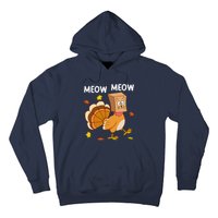 Thanksgiving Turkey Cat Meow Funny Thanksgiving Hoodie