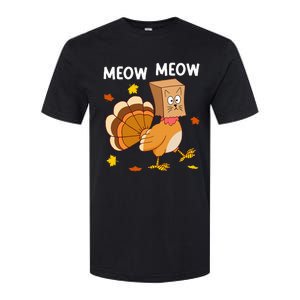 Thanksgiving Turkey Cat Meow Funny Thanksgiving Softstyle CVC T-Shirt