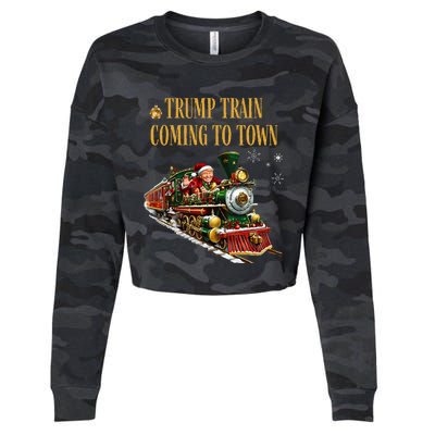 Trump Train Coming To Town Cropped Pullover Crew