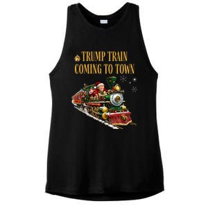 Trump Train Coming To Town Ladies PosiCharge Tri-Blend Wicking Tank