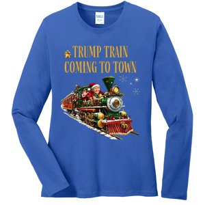 Trump Train Coming To Town Ladies Long Sleeve Shirt