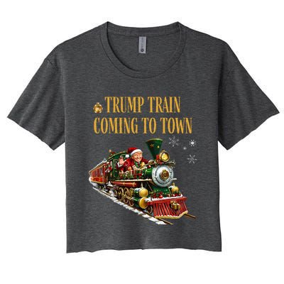 Trump Train Coming To Town Women's Crop Top Tee