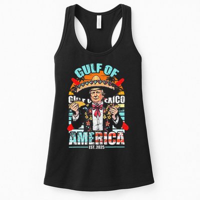 Trump Tacos Cinco De Mayo Gulf Of Us America Est 2025 Womens Tank Top