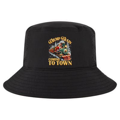 Trump Train Christmas Coming To Town Santa Trump 2024 Xmas Cool Comfort Performance Bucket Hat