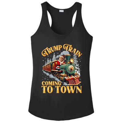 Trump Train Christmas Coming To Town Santa Trump 2024 Xmas Ladies PosiCharge Competitor Racerback Tank