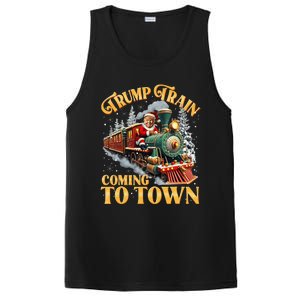 Trump Train Christmas Coming To Town Santa Trump 2024 Xmas PosiCharge Competitor Tank