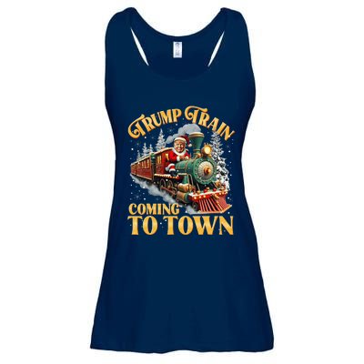 Trump Train Christmas Coming To Town Santa Trump 2024 Xmas Ladies Essential Flowy Tank