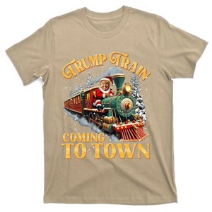 Trump Train Christmas Coming To Town Santa Trump 2024 Xmas T-Shirt