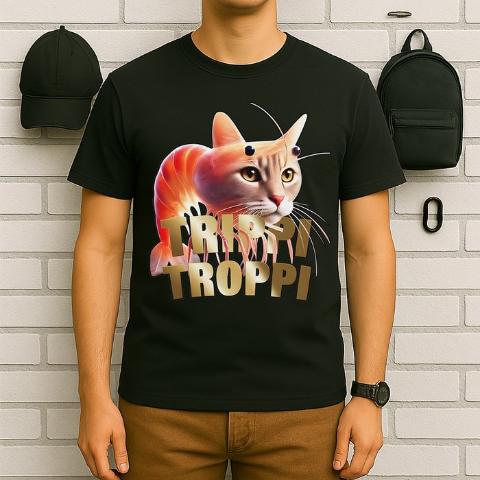Trippi Troppi Cat Funny Meme Brainrot Humor Gen Z T-Shirt