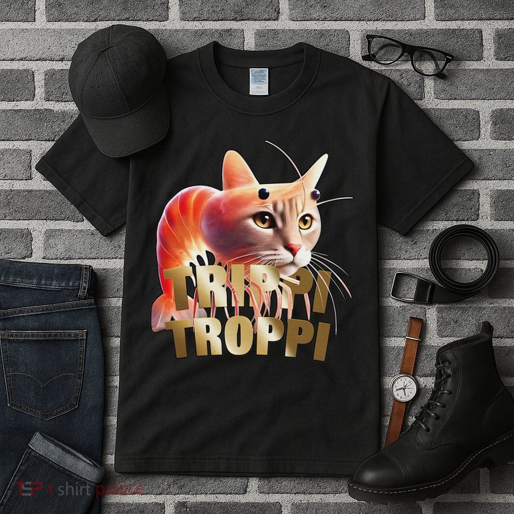 Trippi Troppi Cat Funny Meme Brainrot Humor Gen Z Tall T-Shirt