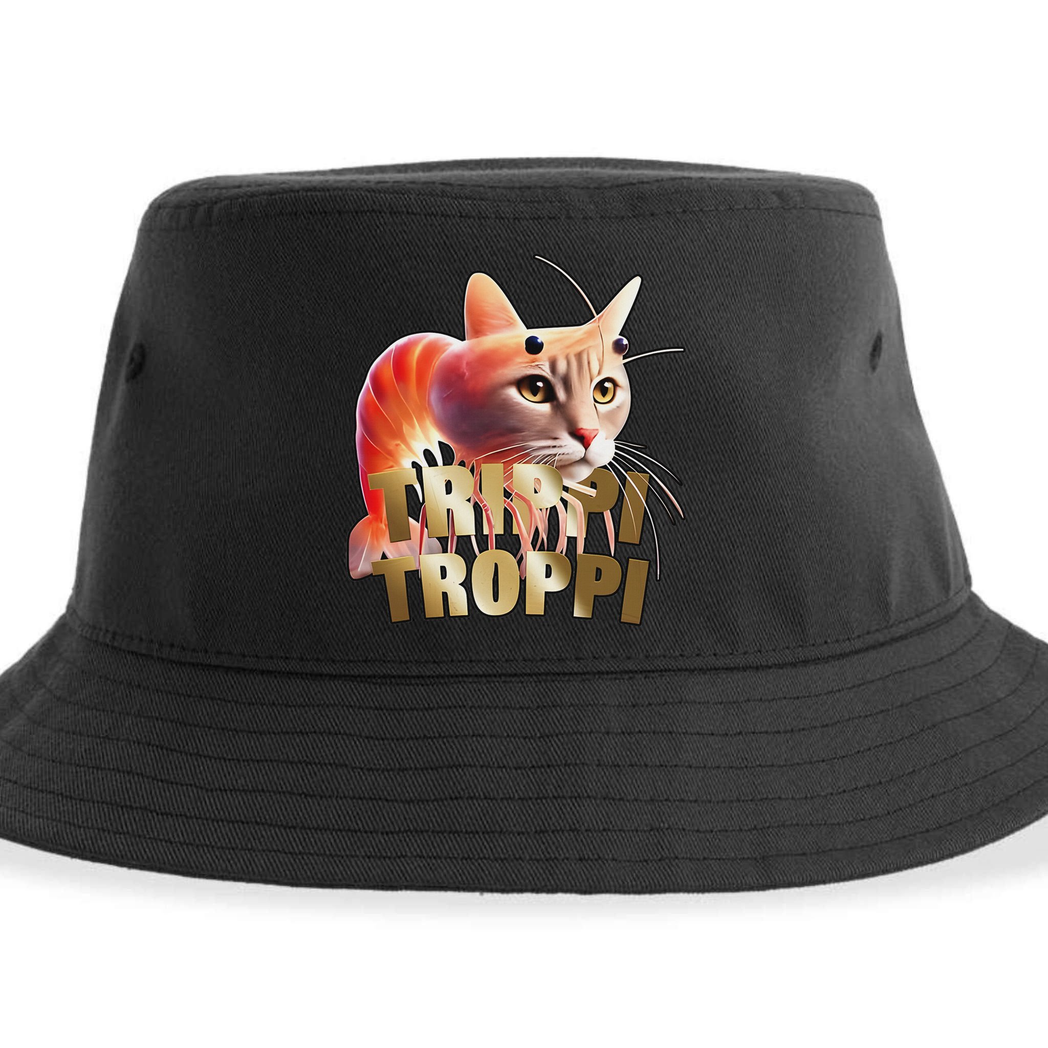 Trippi Troppi Cat Funny Meme Brainrot Humor Gen Z Sustainable Bucket Hat