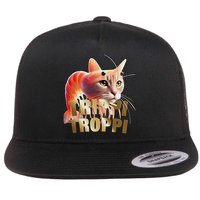 Trippi Troppi Cat Funny Meme Brainrot Humor Gen Z Flat Bill Trucker Hat
