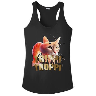 Trippi Troppi Cat Funny Meme Brainrot Humor Gen Z Ladies PosiCharge Competitor Racerback Tank