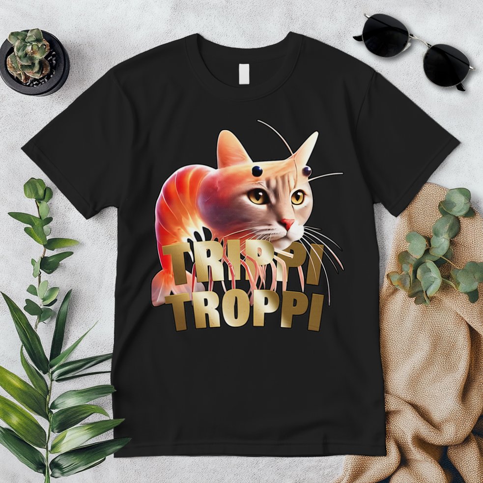 Trippi Troppi Cat Funny Meme Brainrot Humor Gen Z Premium T-Shirt