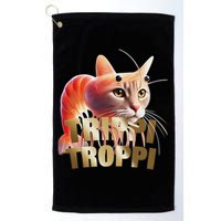 Trippi Troppi Cat Funny Meme Brainrot Humor Gen Z Golf Towel