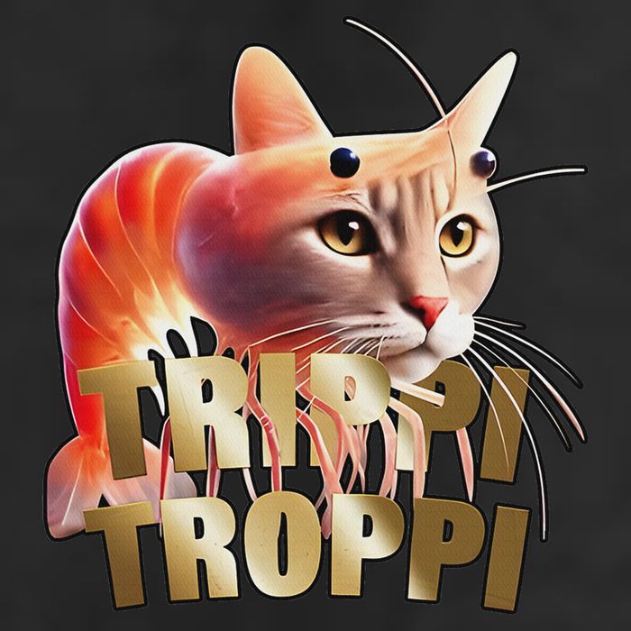 Trippi Troppi Cat Funny Meme Brainrot Humor Gen Z Golf Towel