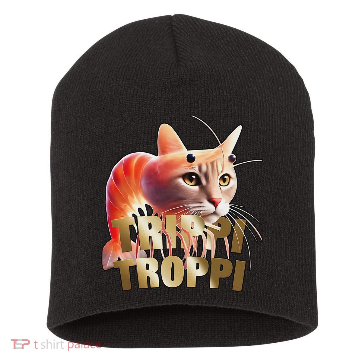 Trippi Troppi Cat Funny Meme Brainrot Humor Gen Z Short Acrylic Beanie