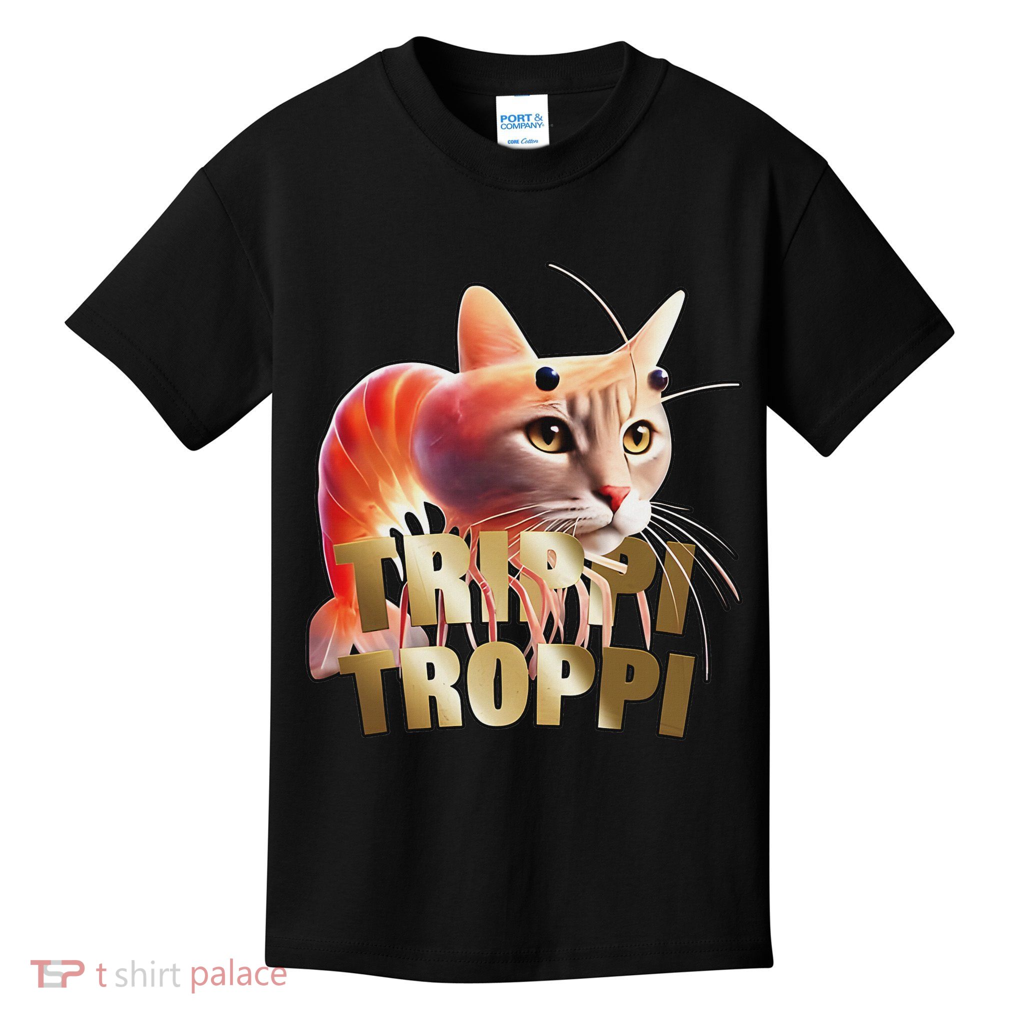 Trippi Troppi Cat Funny Meme Brainrot Humor Gen Z Kids T-Shirt