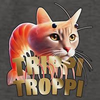 Trippi Troppi Cat Funny Meme Brainrot Humor Gen Z Vector Backpack