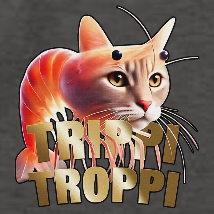 Trippi Troppi Cat Funny Meme Brainrot Humor Gen Z Vector Backpack