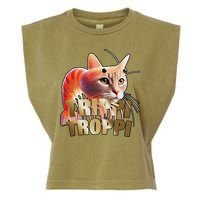 Trippi Troppi Cat Funny Meme Brainrot Humor Gen Z Garment-Dyed Women's Muscle Tee