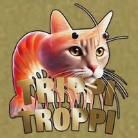Trippi Troppi Cat Funny Meme Brainrot Humor Gen Z Garment-Dyed Women's Muscle Tee