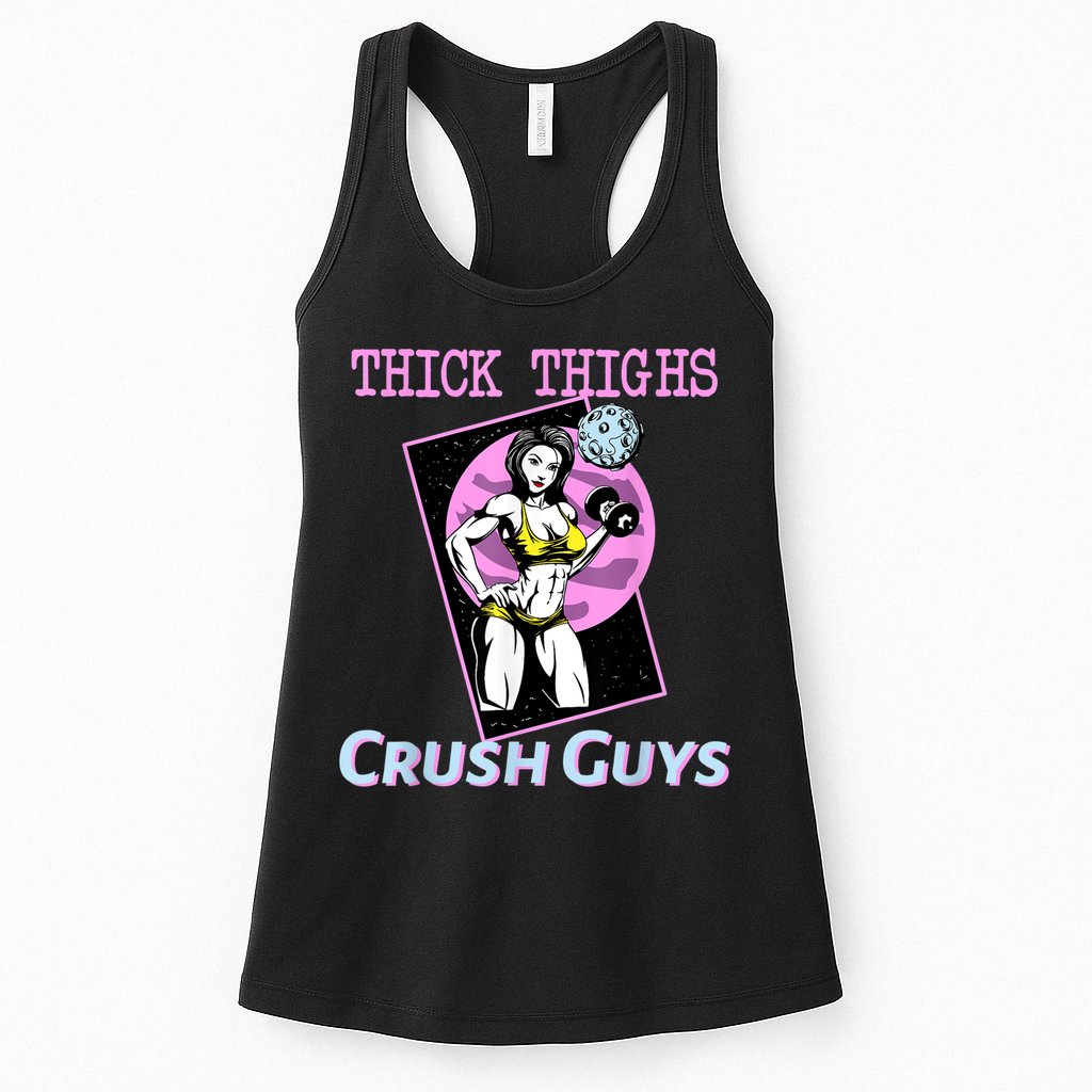 Thick Thighs Crush Guys Weightlifting Bodybuilding Gym Womens Tank Top