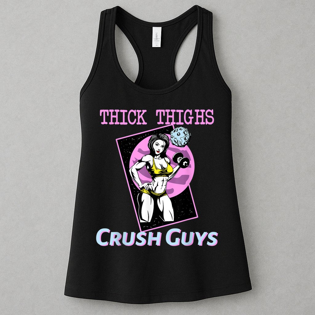 Thick Thighs Crush Guys Weightlifting Bodybuilding Gym Womens Tank Top