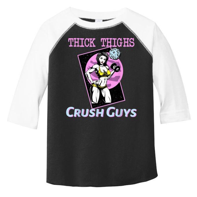 Thick Thighs Crush Guys Weightlifting Bodybuilding Gym Toddler Fine Jersey T-Shirt