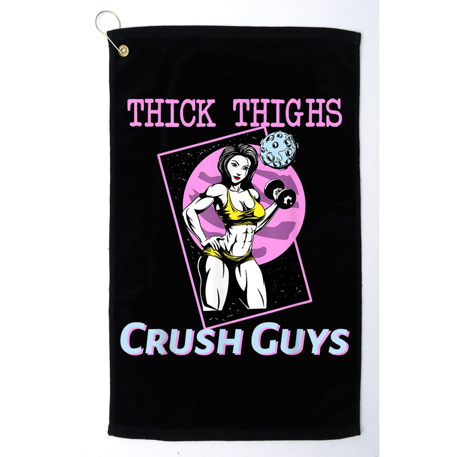 Thick Thighs Crush Guys Weightlifting Bodybuilding Gym Golf Towel