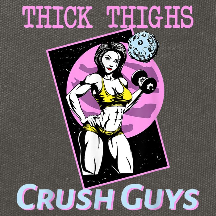 Thick Thighs Crush Guys Weightlifting Bodybuilding Gym Cotton Canvas Backpack