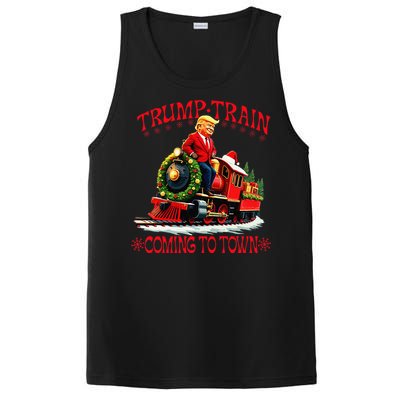 Trump Train Christmas Coming To Town Santa Trump 2024 Xmas PosiCharge Competitor Tank