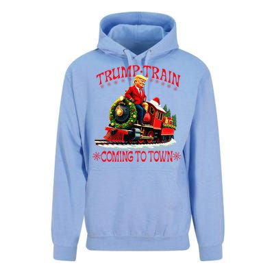 Trump Train Christmas Coming To Town Santa Trump 2024 Xmas Unisex Surf Hoodie