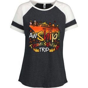 Thanksgiving Trip Cruise Matching Team Enza Ladies Jersey Colorblock Tee