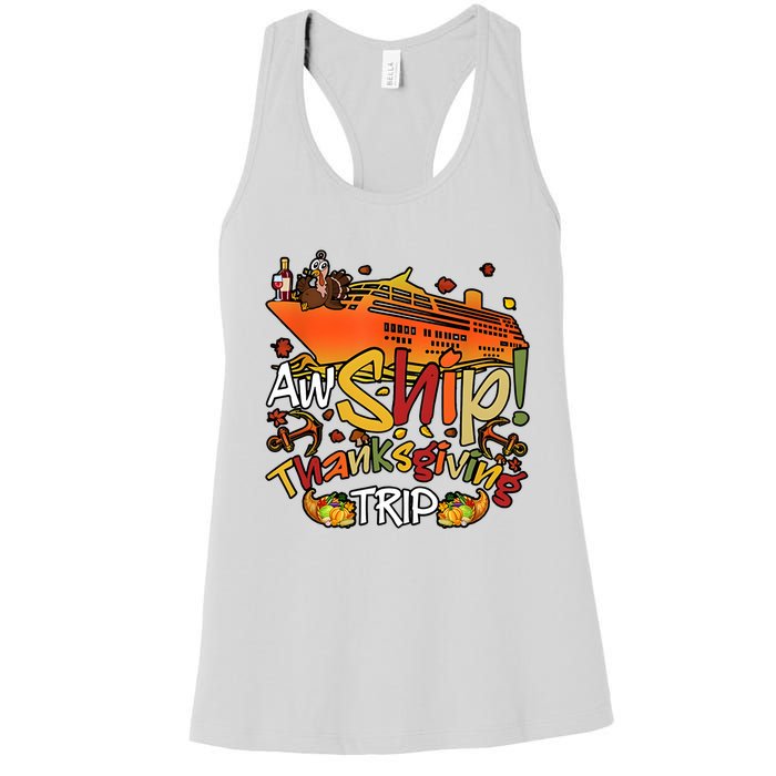 Thanksgiving Trip Cruise Matching Team Women's Racerback Tank