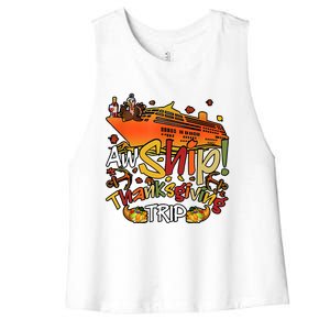 Thanksgiving Trip Cruise Matching Team Women's Racerback Cropped Tank